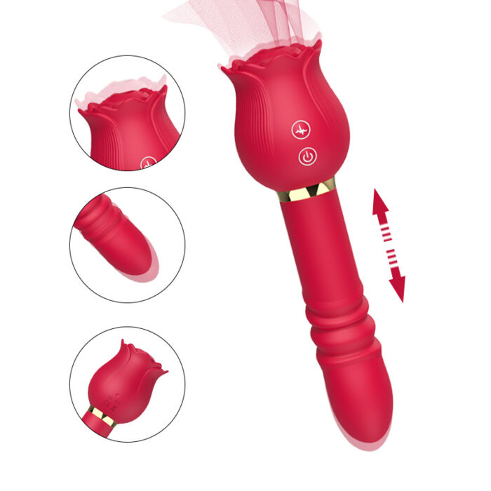 AFY Rose Thrusting Vibrator | AFY 玫瑰伸缩震动棒