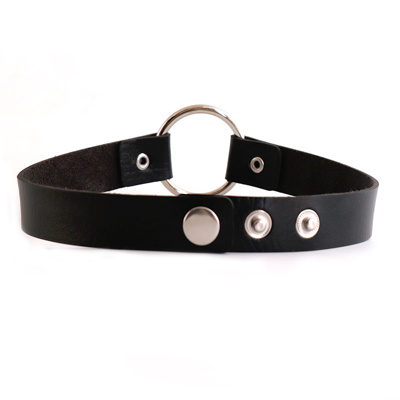 Noir O-Ring Leather Collar