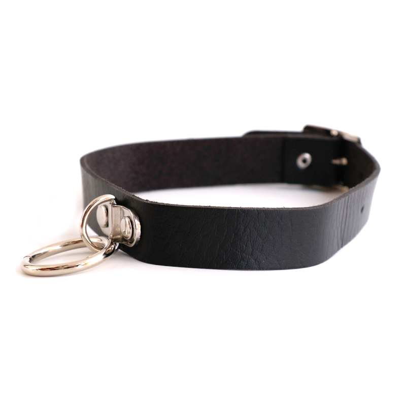 Noir O-Ring Leather Collar - Image 2