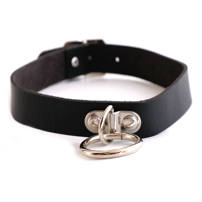 Noir O-Ring Leather Collar - Image 3